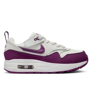 Nike Air Max 1 Preschool Girls' "Summit White/Viotech/White" Shoe